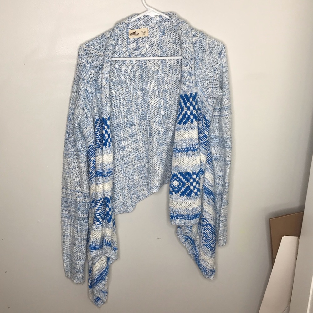 Open Front Patterned Draped Cardigan size XS/S